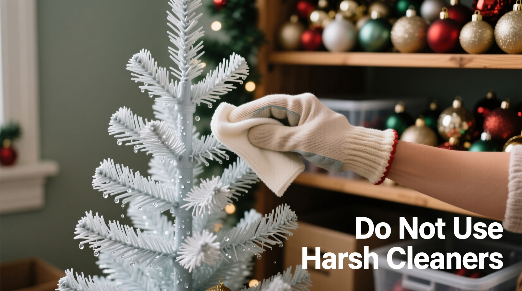 how to clean plastic christmas trees without damaging paint