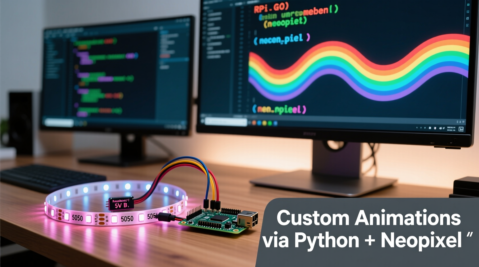 are programmable pixel lights compatible with raspberry pi for custom animations