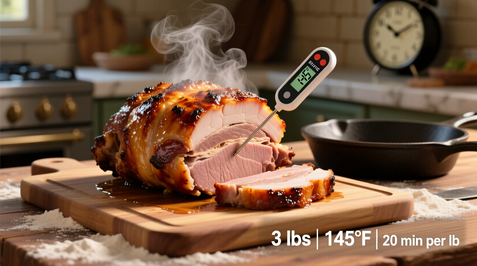 how long to cook a 3 pound pork roast