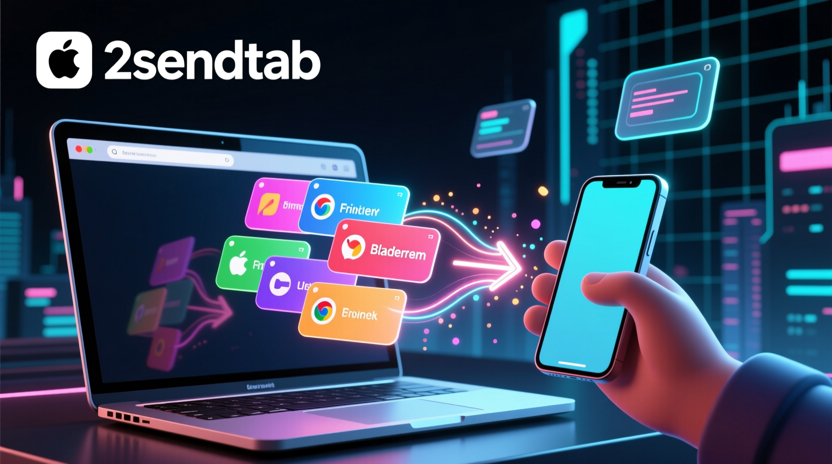 2sendtab easily moves your browser tabs to and from you