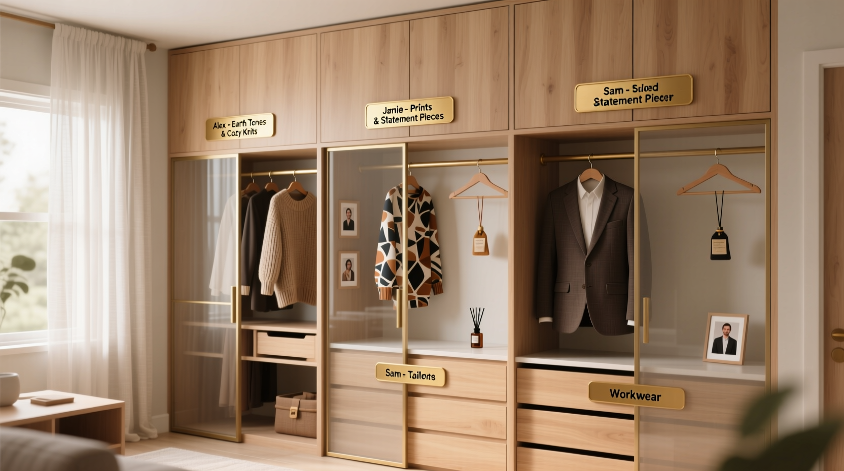 closet organization tips for polyamorous wardrobe sharing