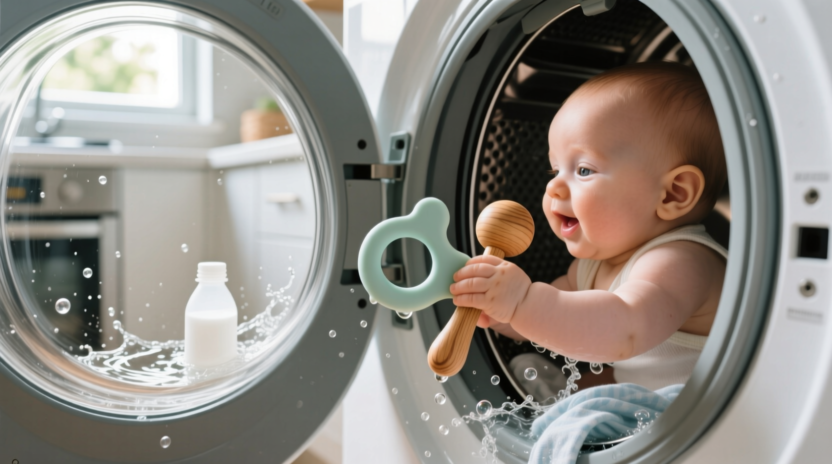 how to sanitize baby toys in the washer safely