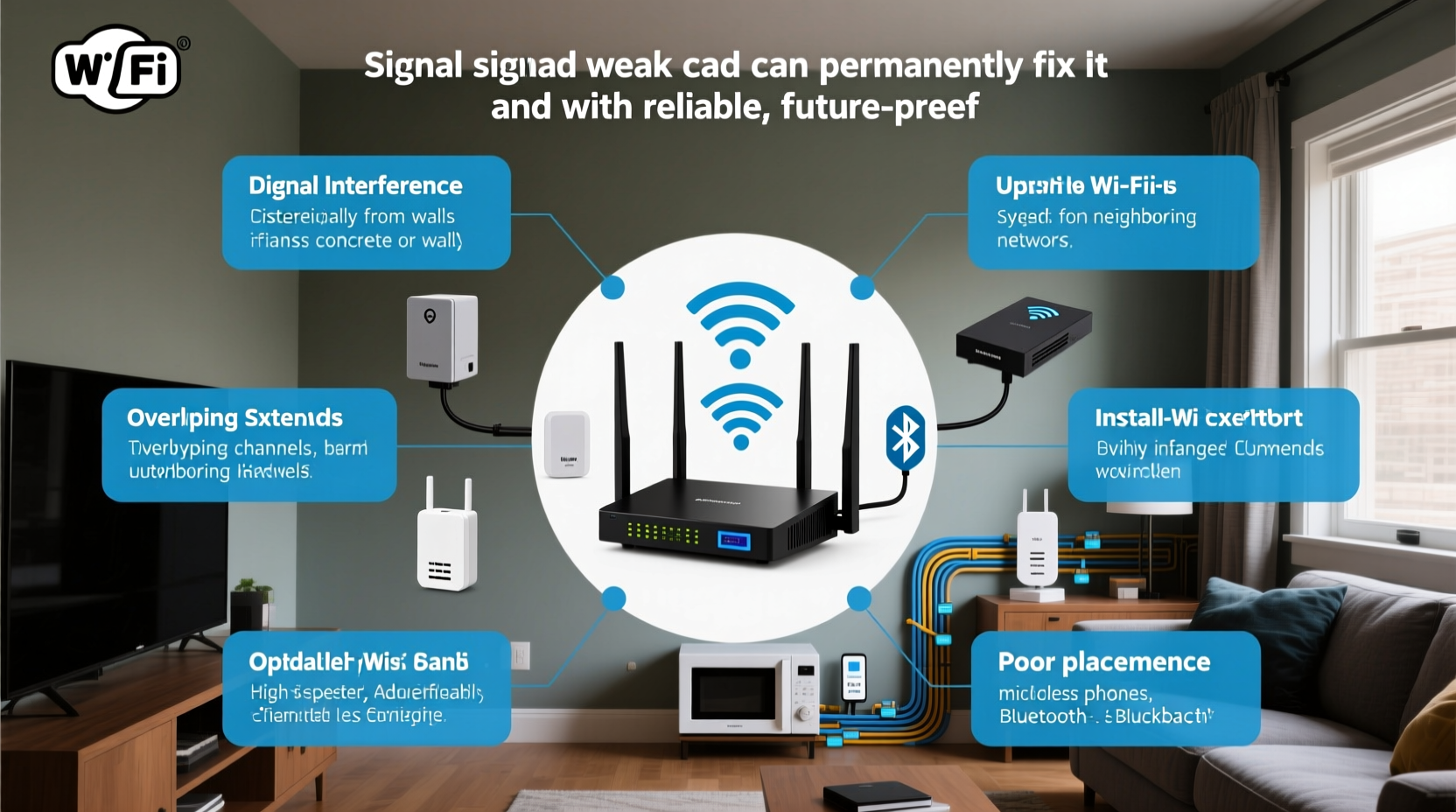 why is my wifi signal weak in certain rooms and how to fix it permanently