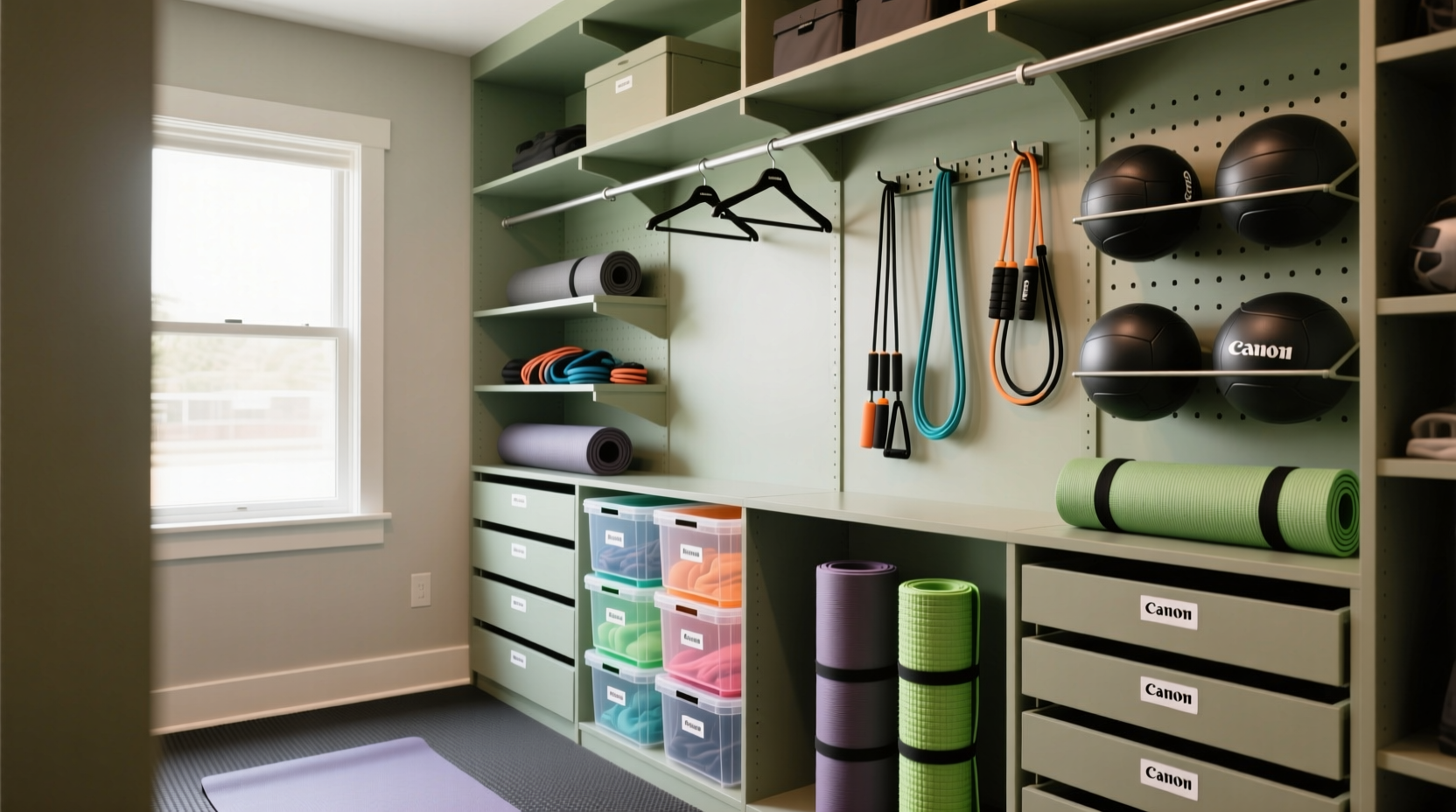 closet organization tips for fitness instructors