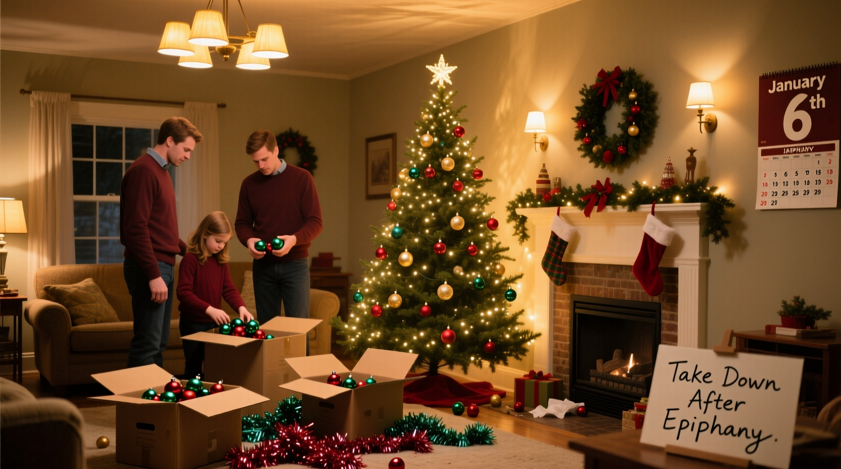 when do christmas decorations come down