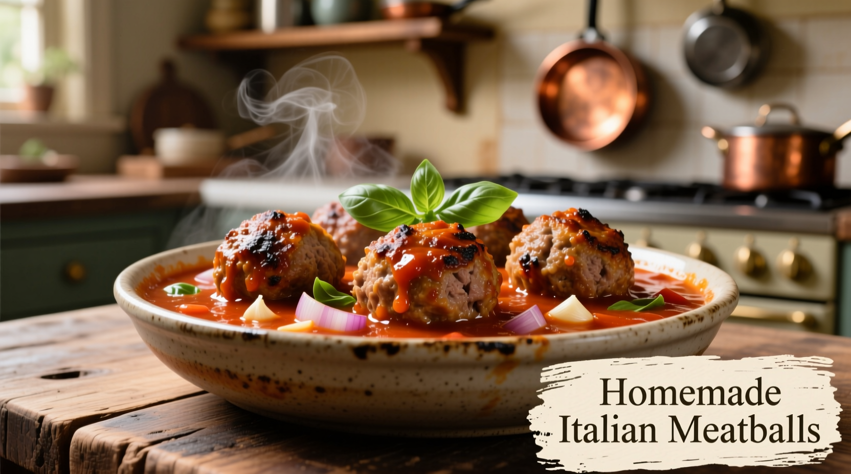 Perfectly cooked meatballs in tomato sauce