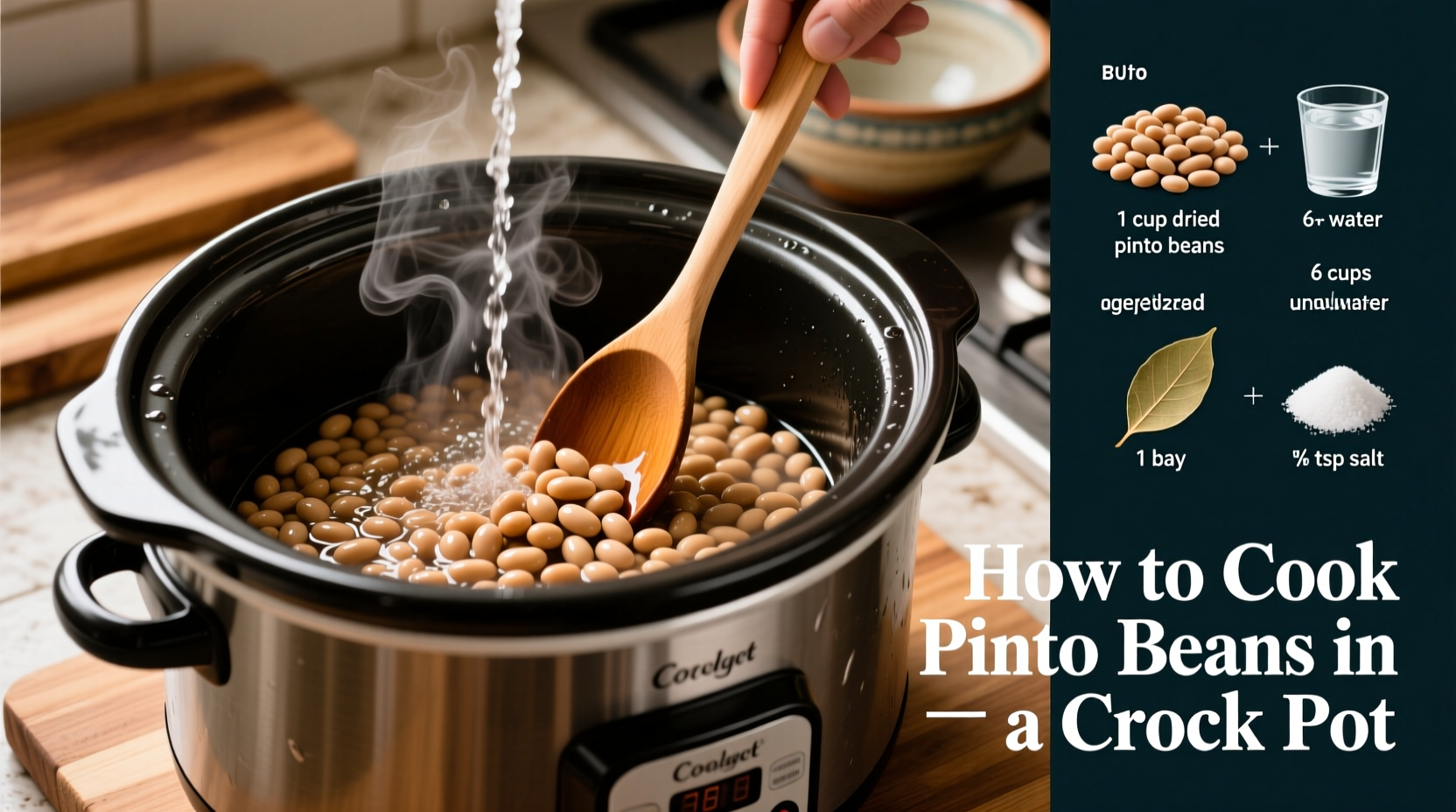 Perfect Crock Pot Pinto Beans: No Soak Required