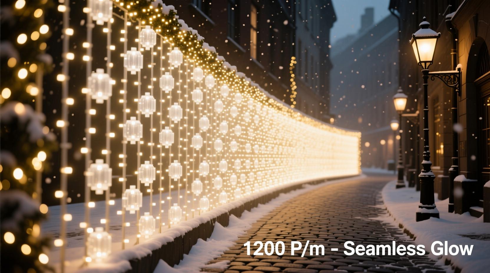 christmas light pixel density per meter vs visual smoothness which eliminates visible dot separation