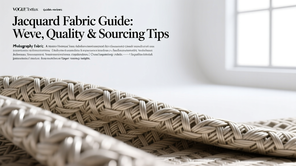 Jacquard Fabric Guide: Weave, Quality & Sourcing Tips