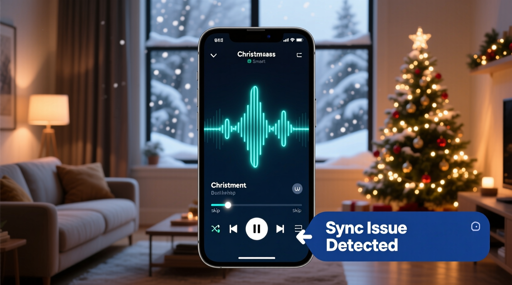 why does my christmas playlist skip during smart light shows syncing tips