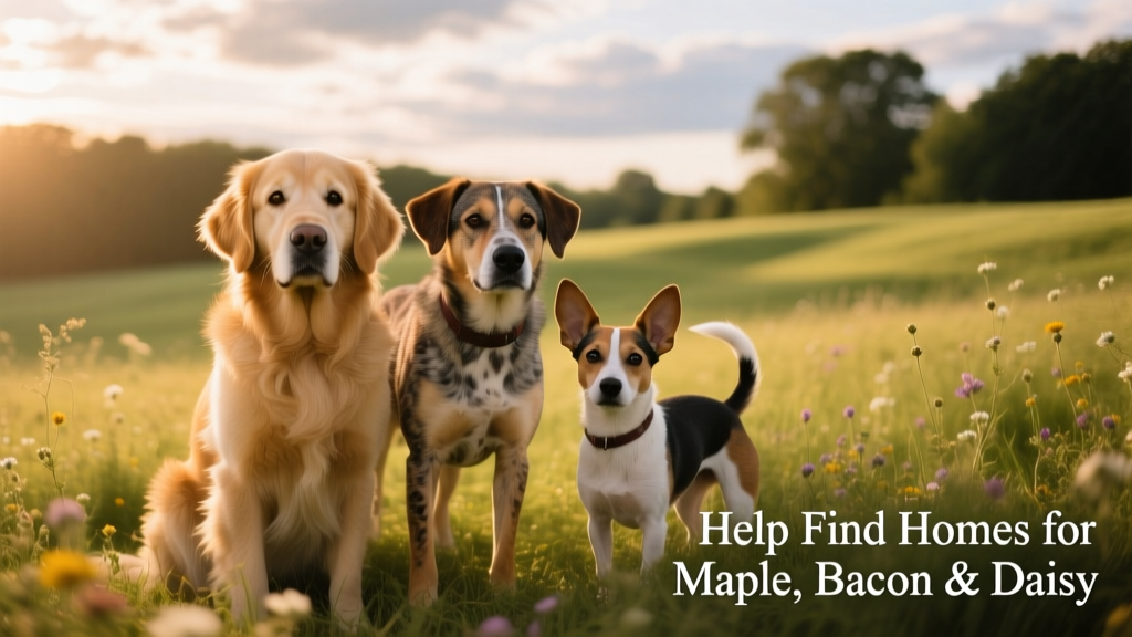 Help Find Homes for Maple Bacon and Daisy