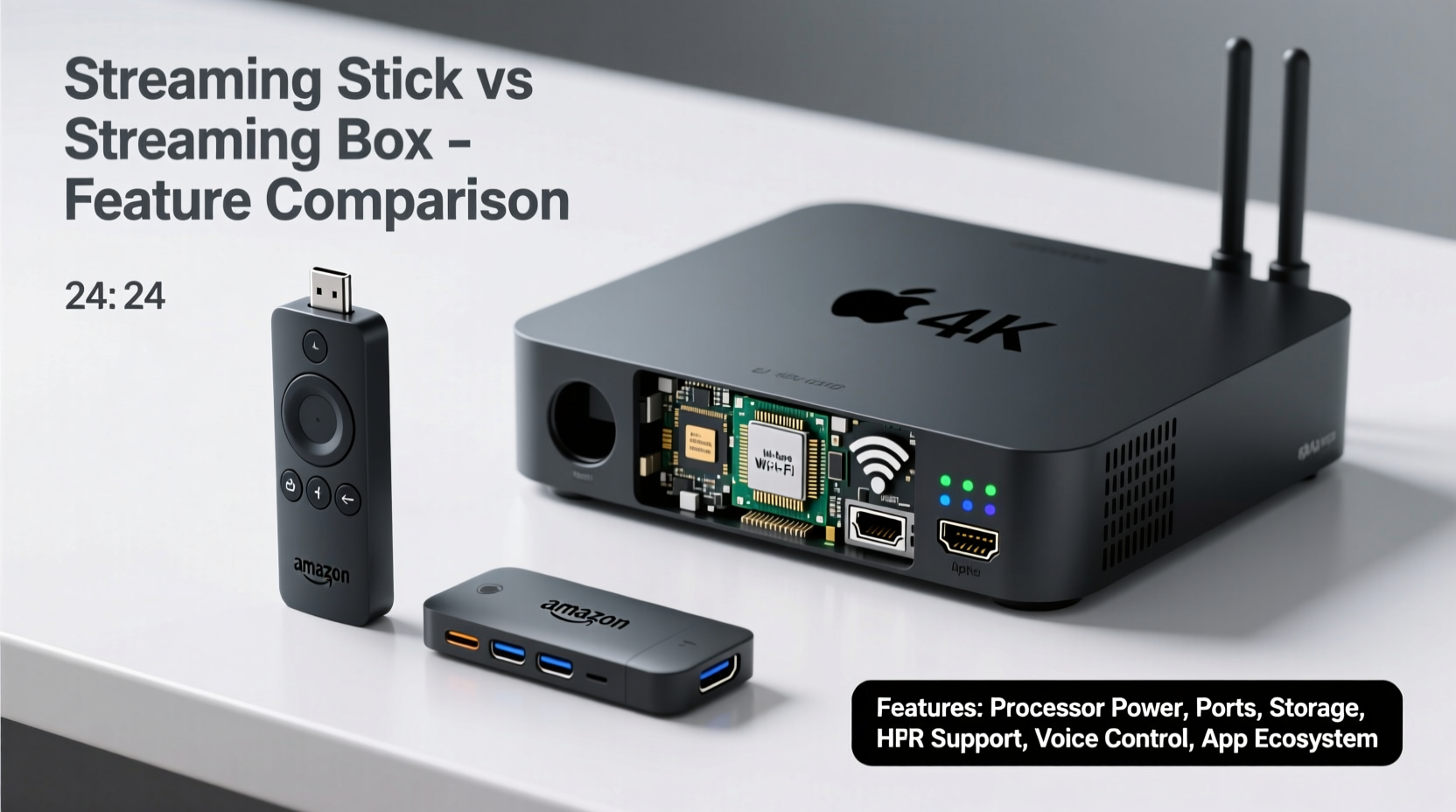 streaming stick vs streaming box which has more features