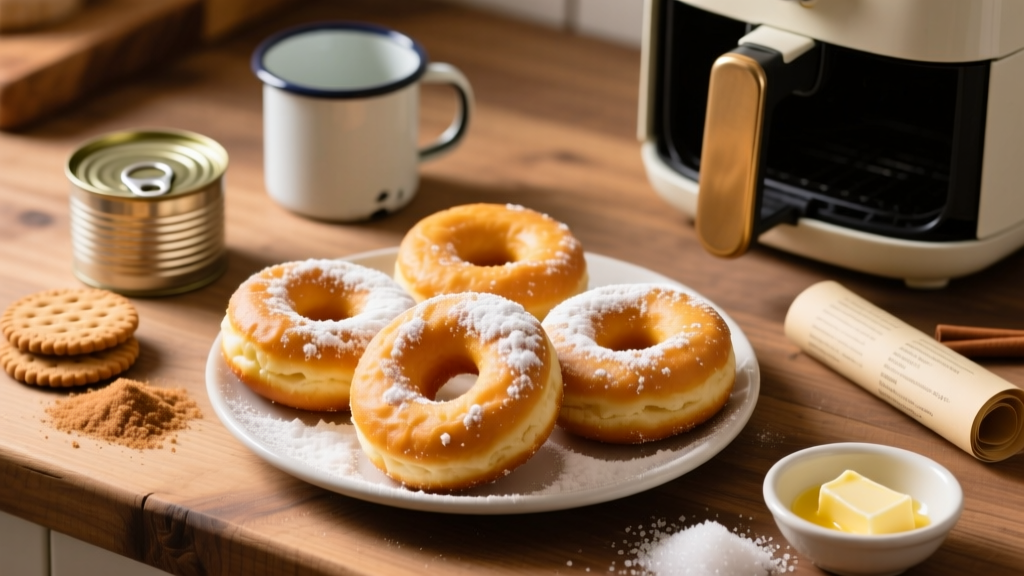 Air Fryer Fried Donuts with Canned Biscuits