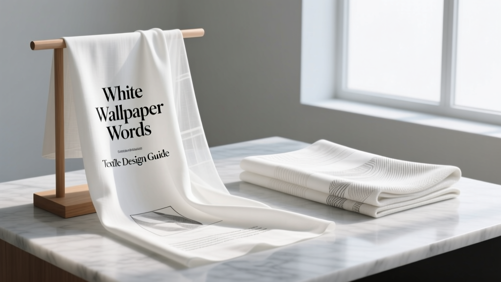 White Wallpaper with Words: Textile Design Guide