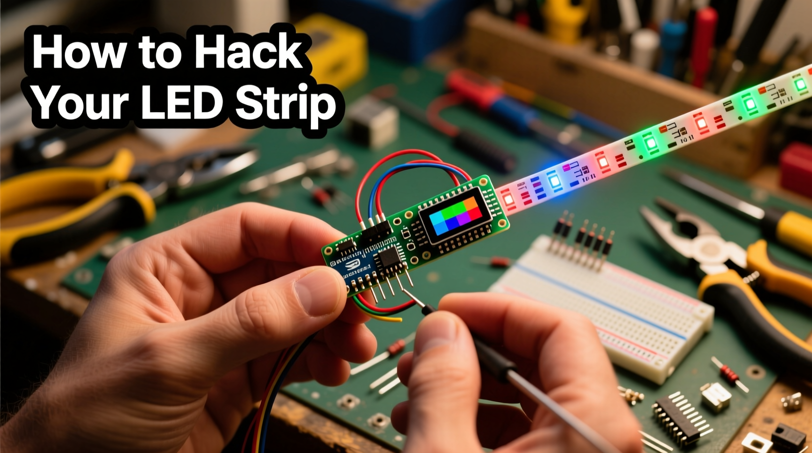 how to create a color changing light sequence without buying new strings