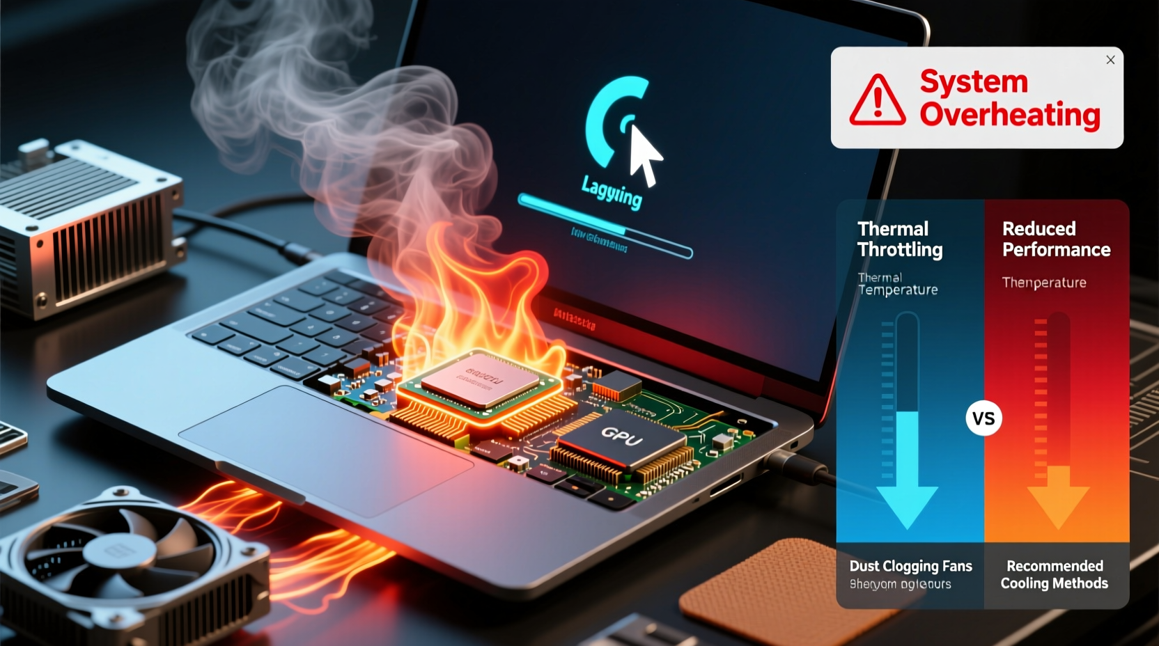 why does my laptop slow down when it gets hot and how to cool it