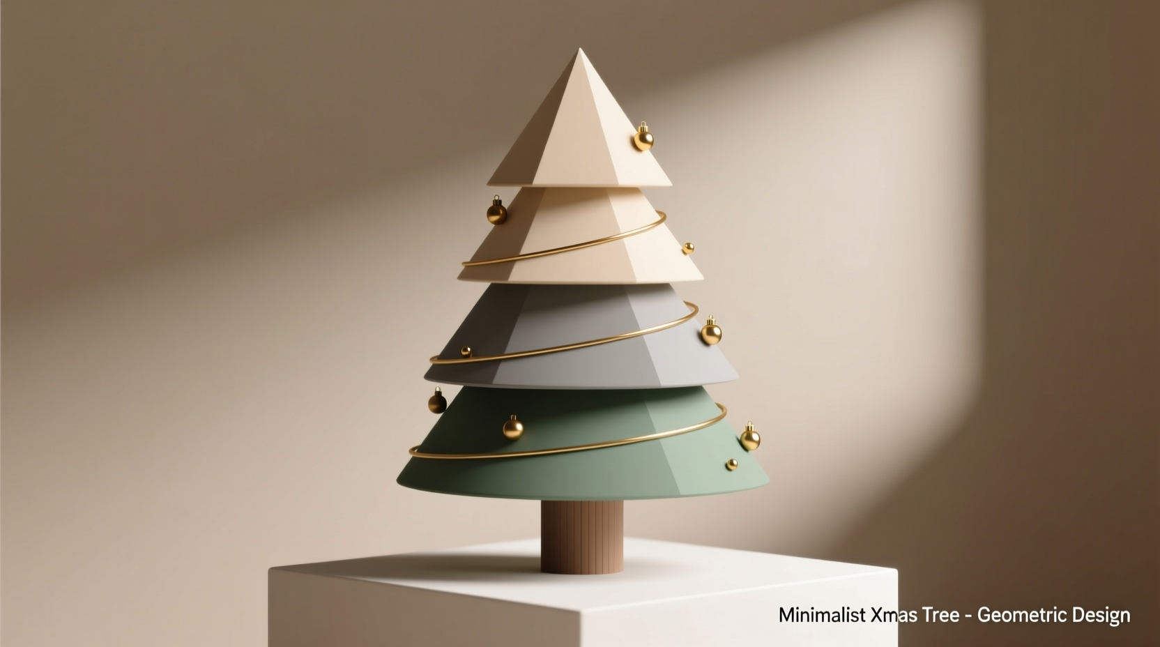 how to build a minimalist christmas tree using only geometric shapes