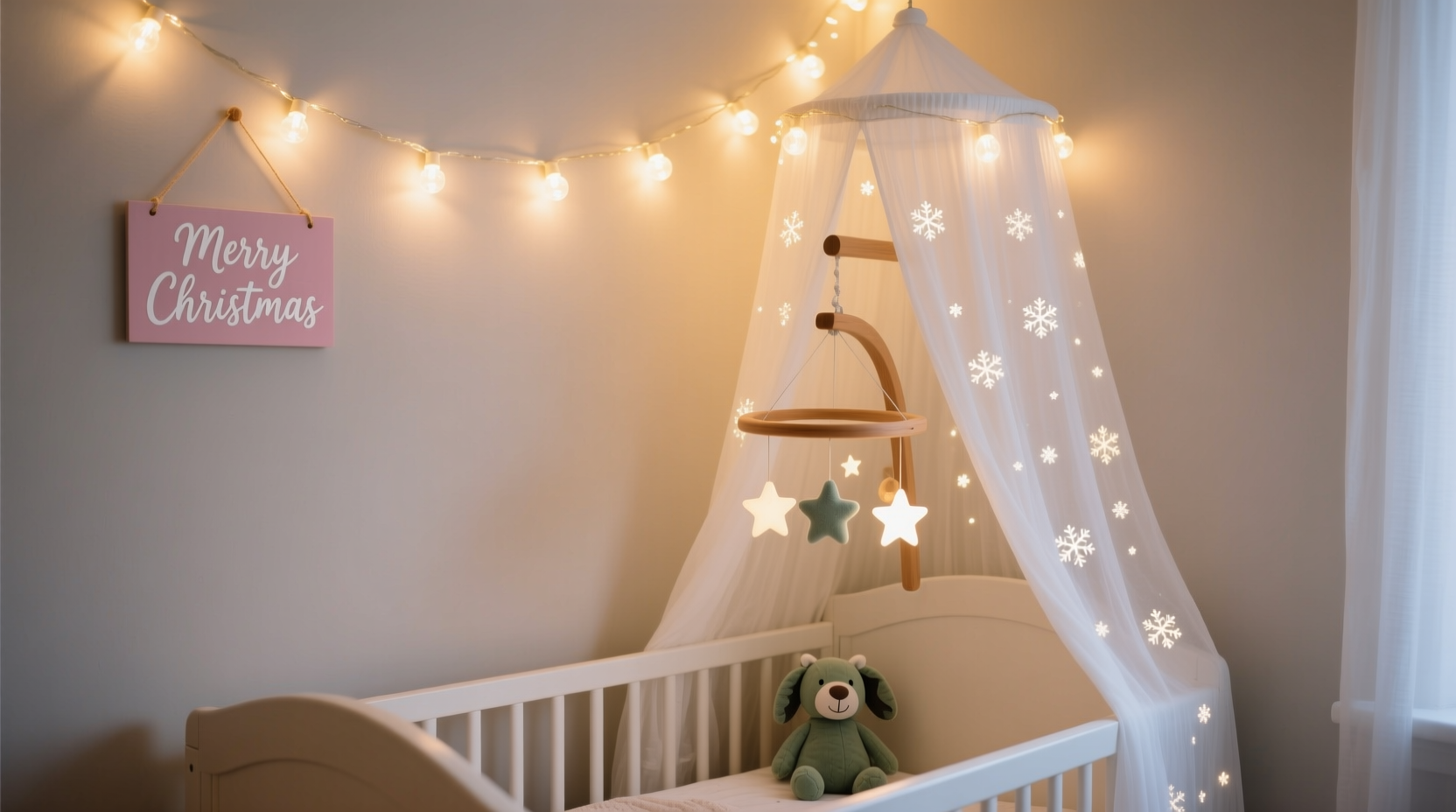 how to use christmas lights in a nursery safely without overstimulation
