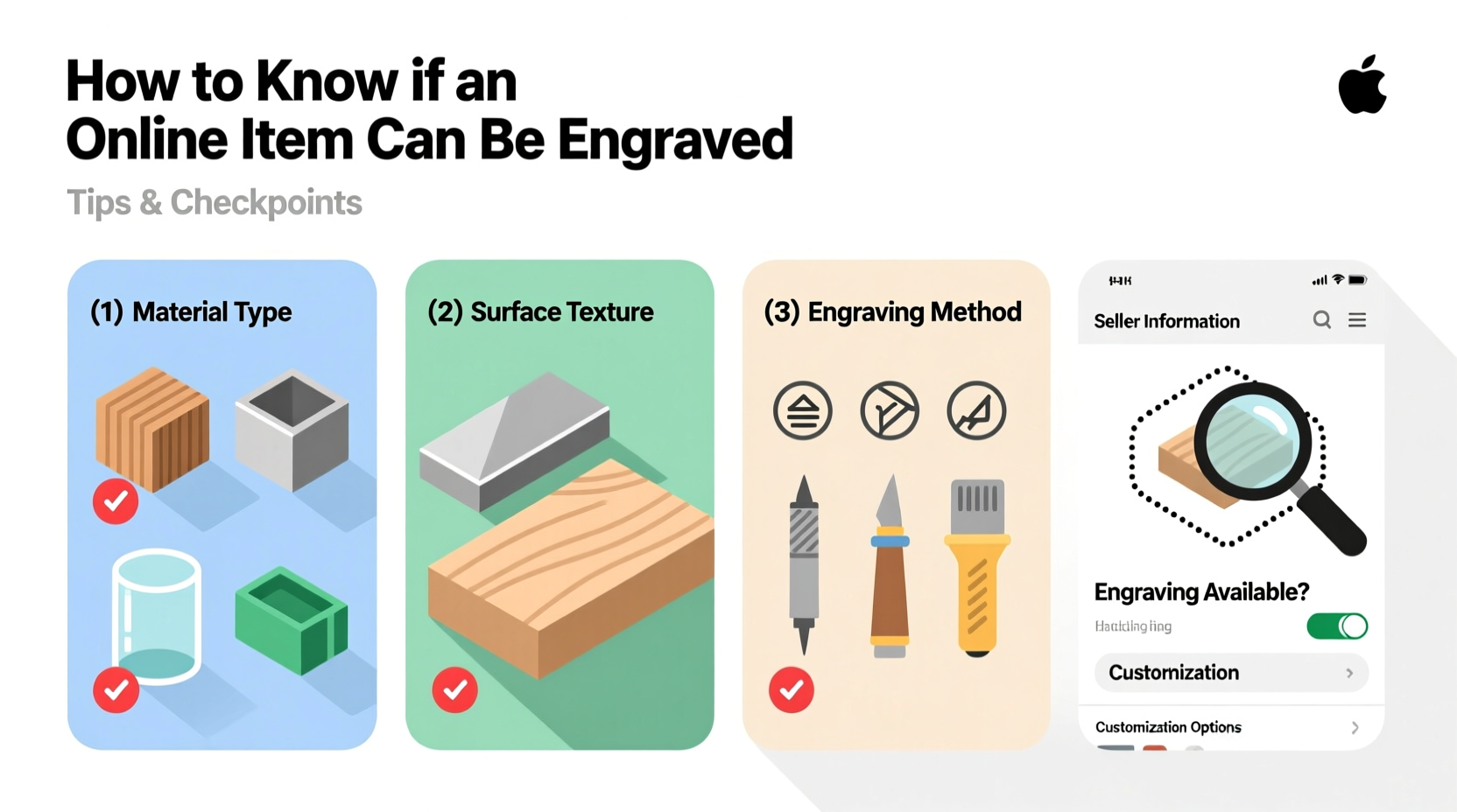 how will i know if an item available online can be engraved