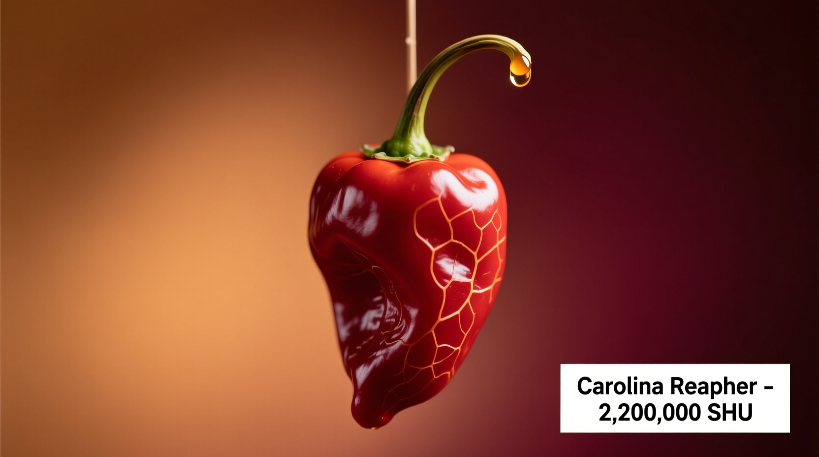 Carolina Reaper im Vergleich zu menschlicher Hand