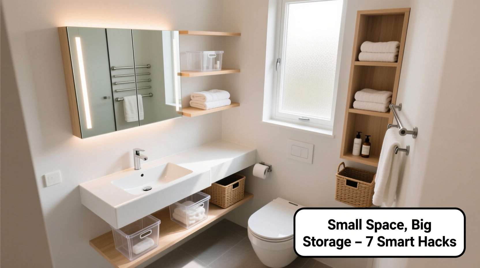 small bathroom storage hacks to maximize tiny spaces