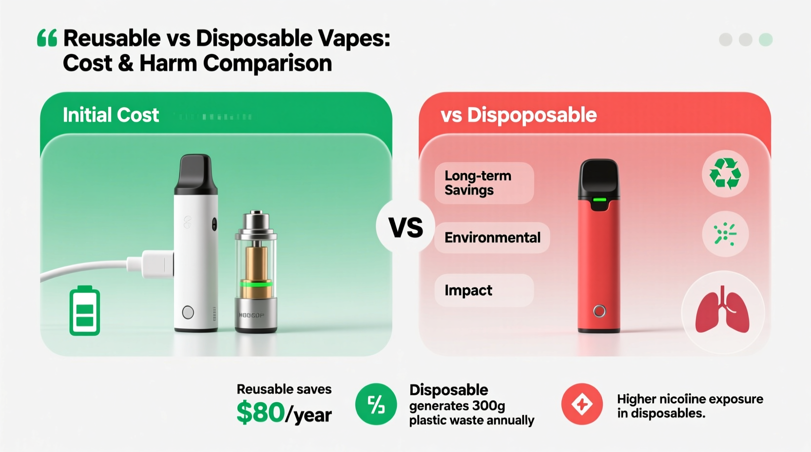 reusable vs disposable vapes which is cheaper and less harmful