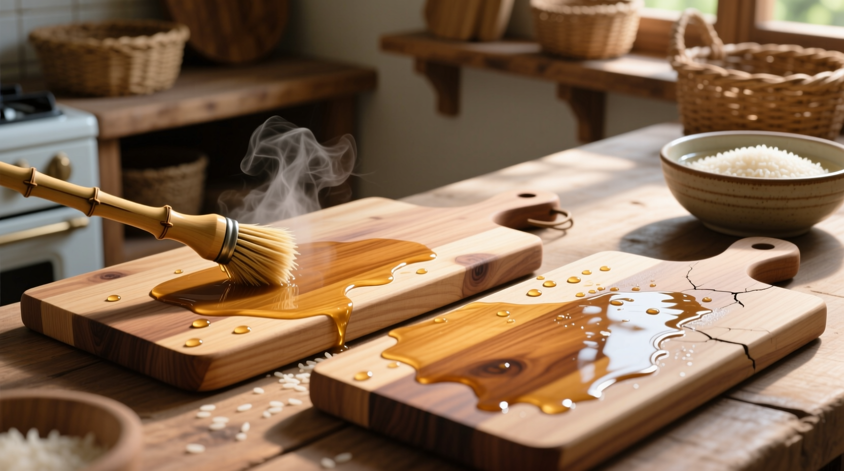 eco friendly cleaning tips fermented rice water for wooden boards