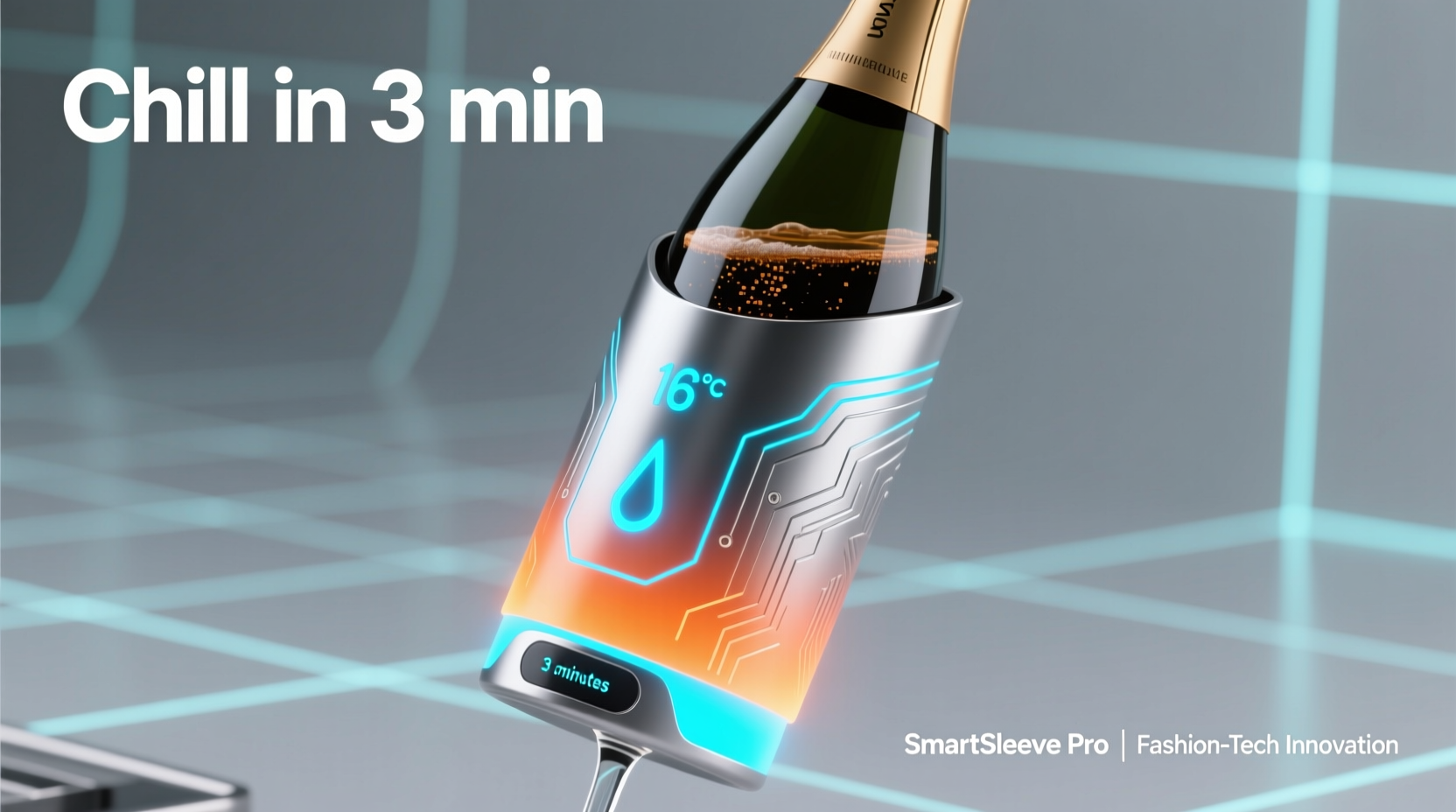 how to chill wine quickly using fashion-tech cooling sleeves