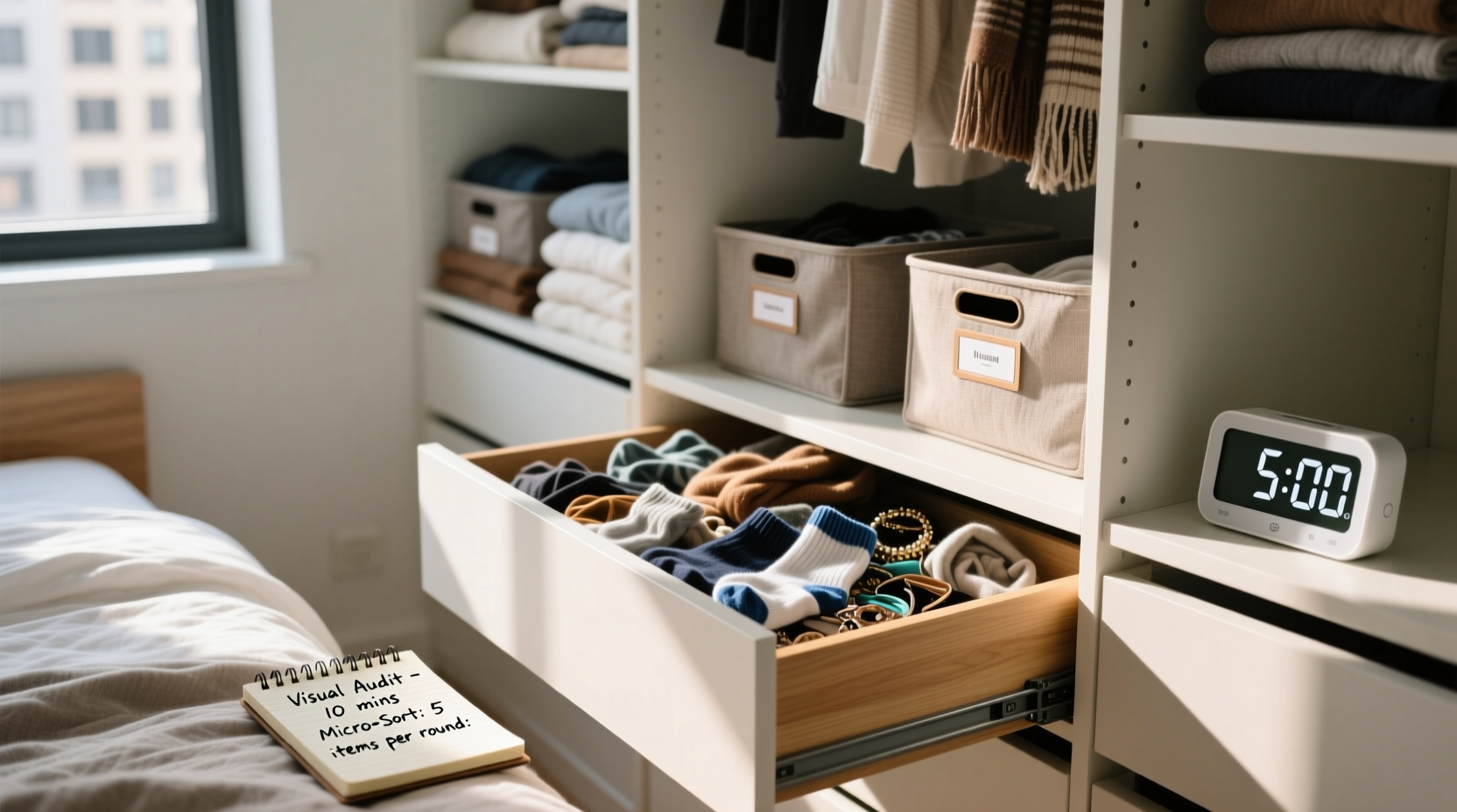 closet organization tips for moving day