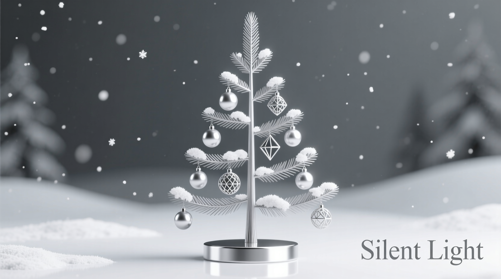 how to create a monochrome christmas tree using only silver and white decor