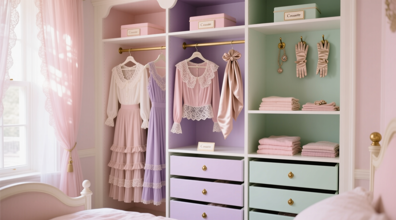 coquette closet organization tips