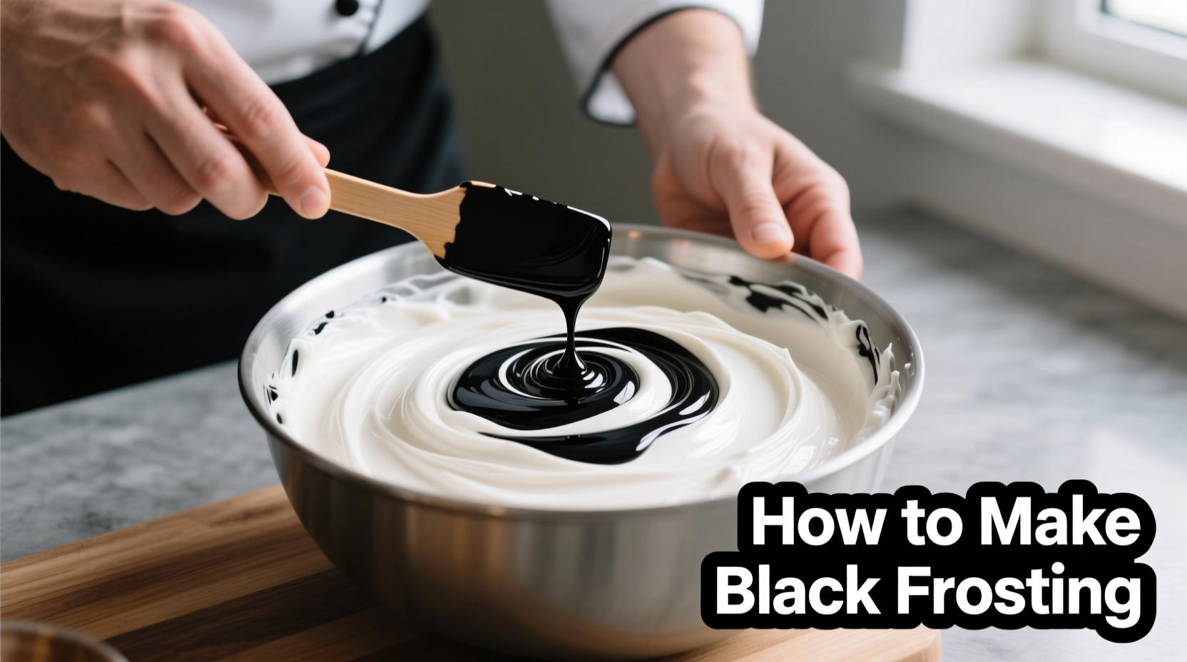 how to make frosting black with food coloring