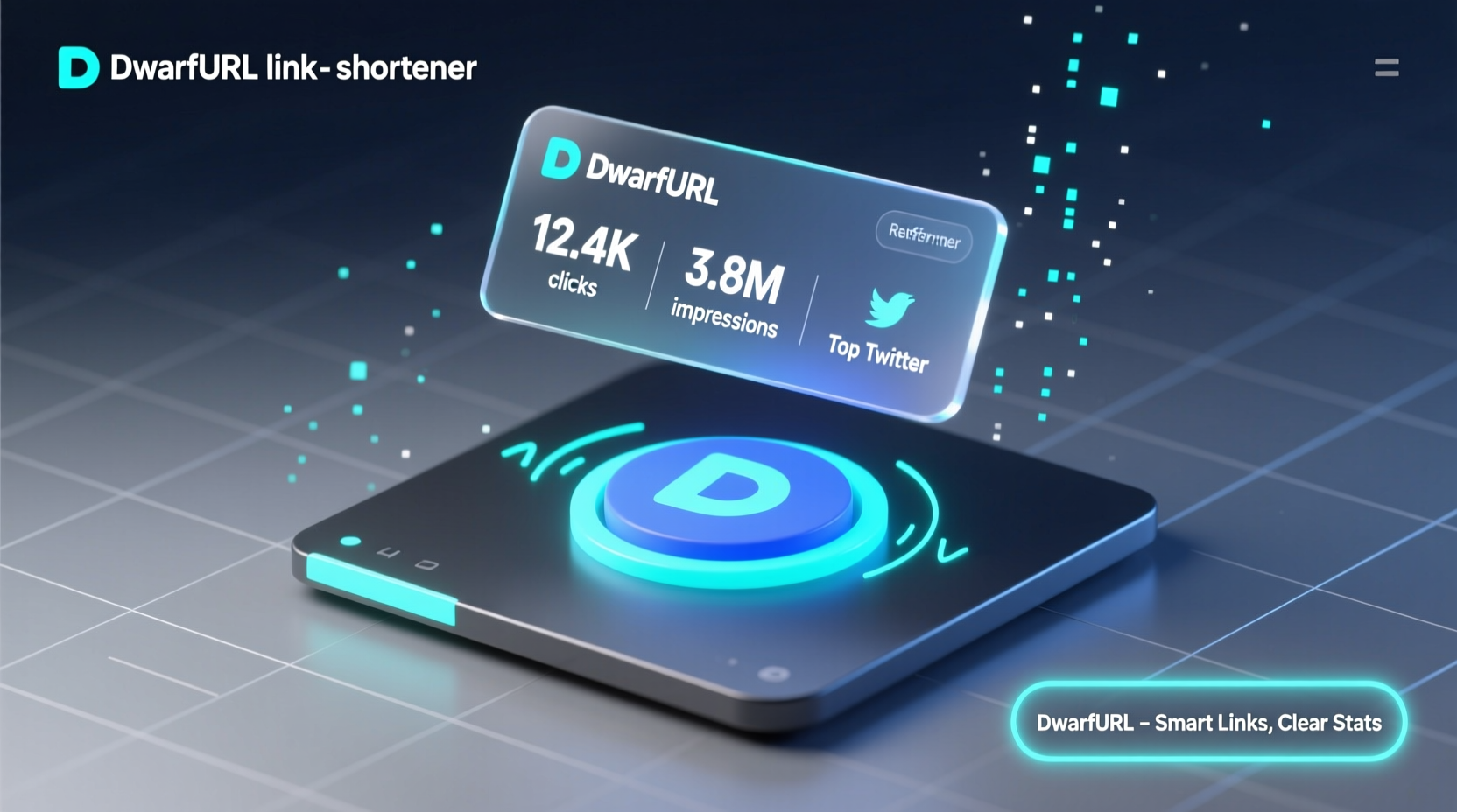 dwarfurl shortens links and offers click stats