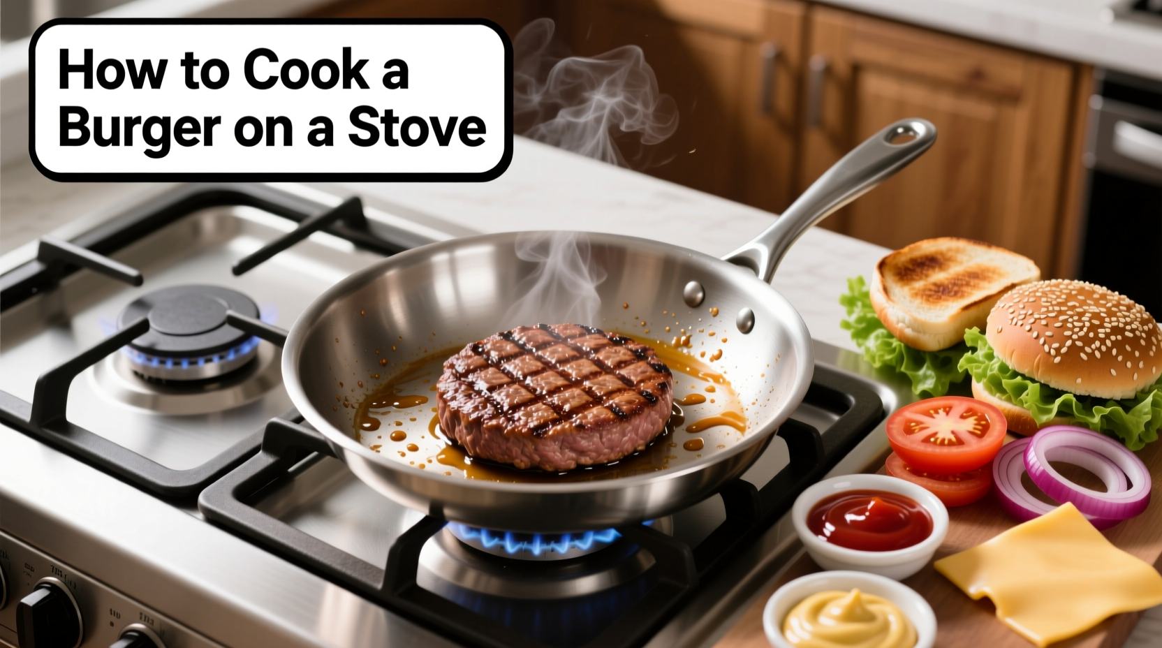 how to cook a burger on a stove