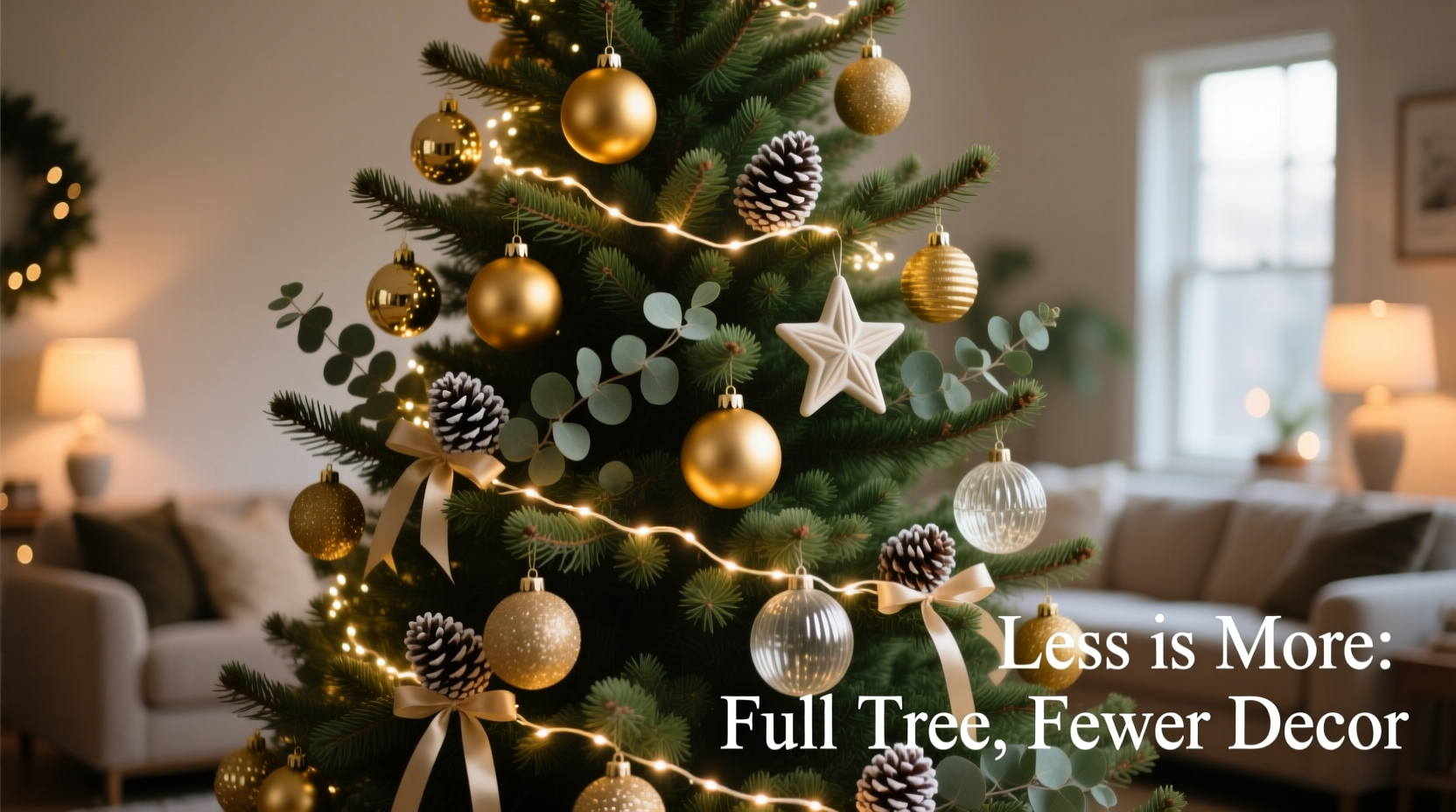 how to make your christmas tree look fuller with fewer ornaments