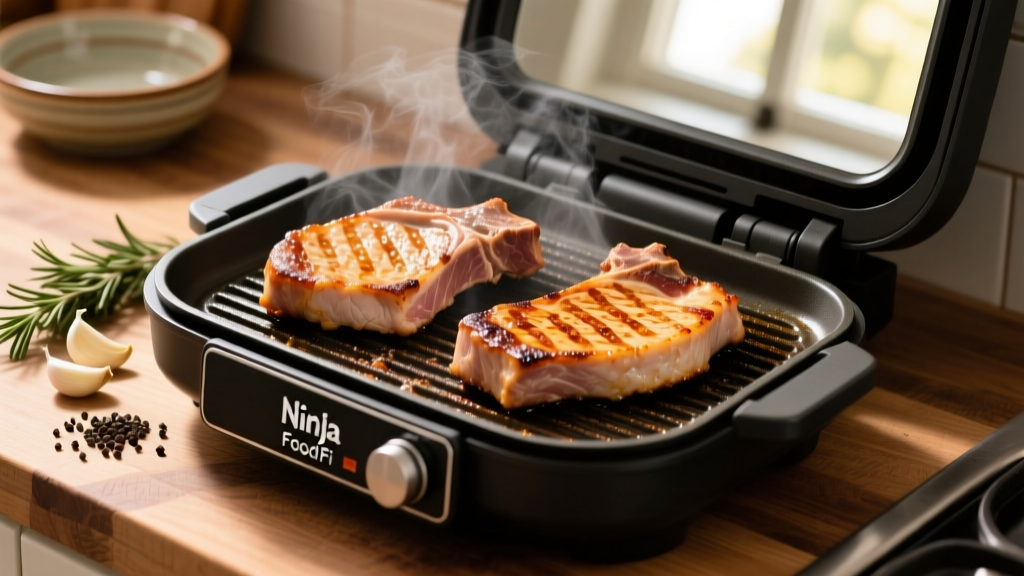 Frozen Pork Chops in Ninja Foodi Grill: Crispy & Safe
