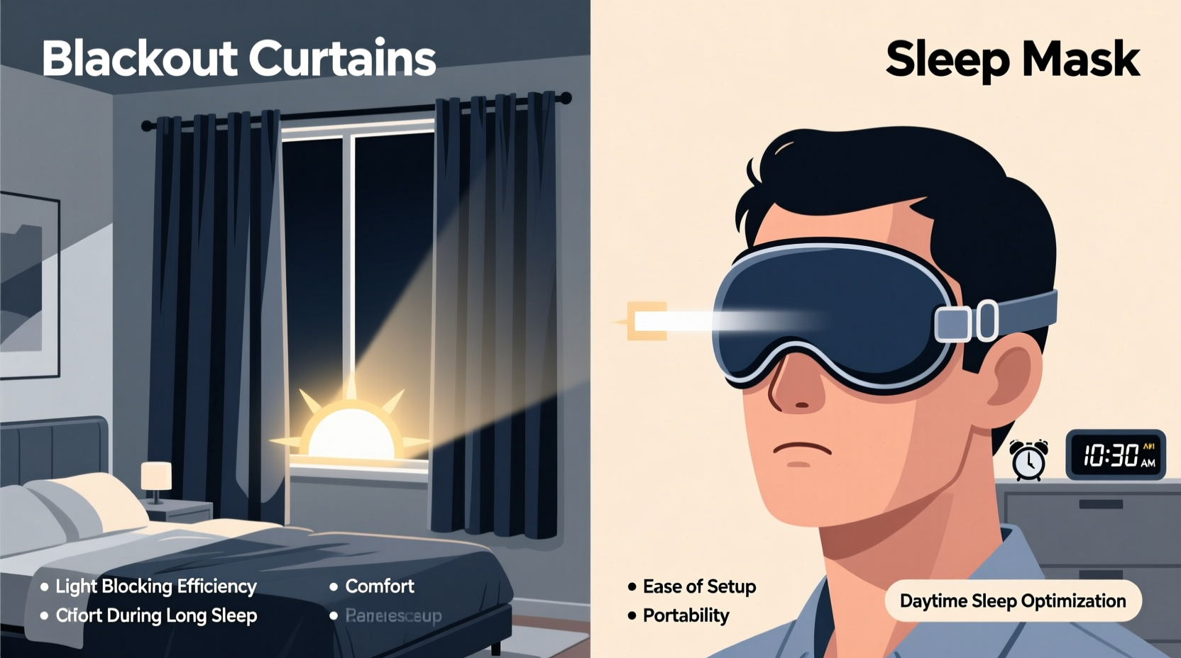 blackout curtains vs sleep mask which is better for shift workers trying to sleep