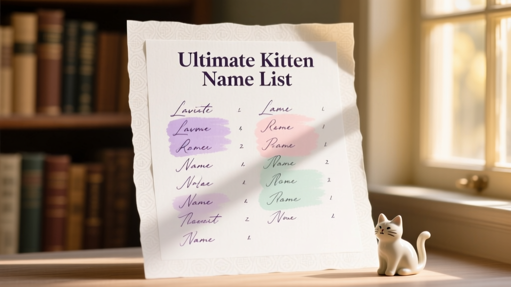 Ultimate kitten name list