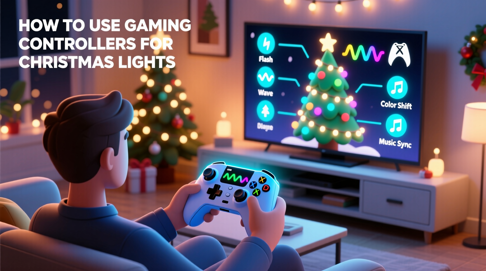 how to use gaming controllers to operate interactive christmas light shows