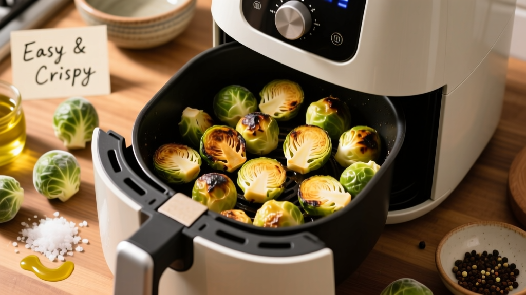 Crispy Frozen Brussels Sprouts in Air Fryer (Easy!)