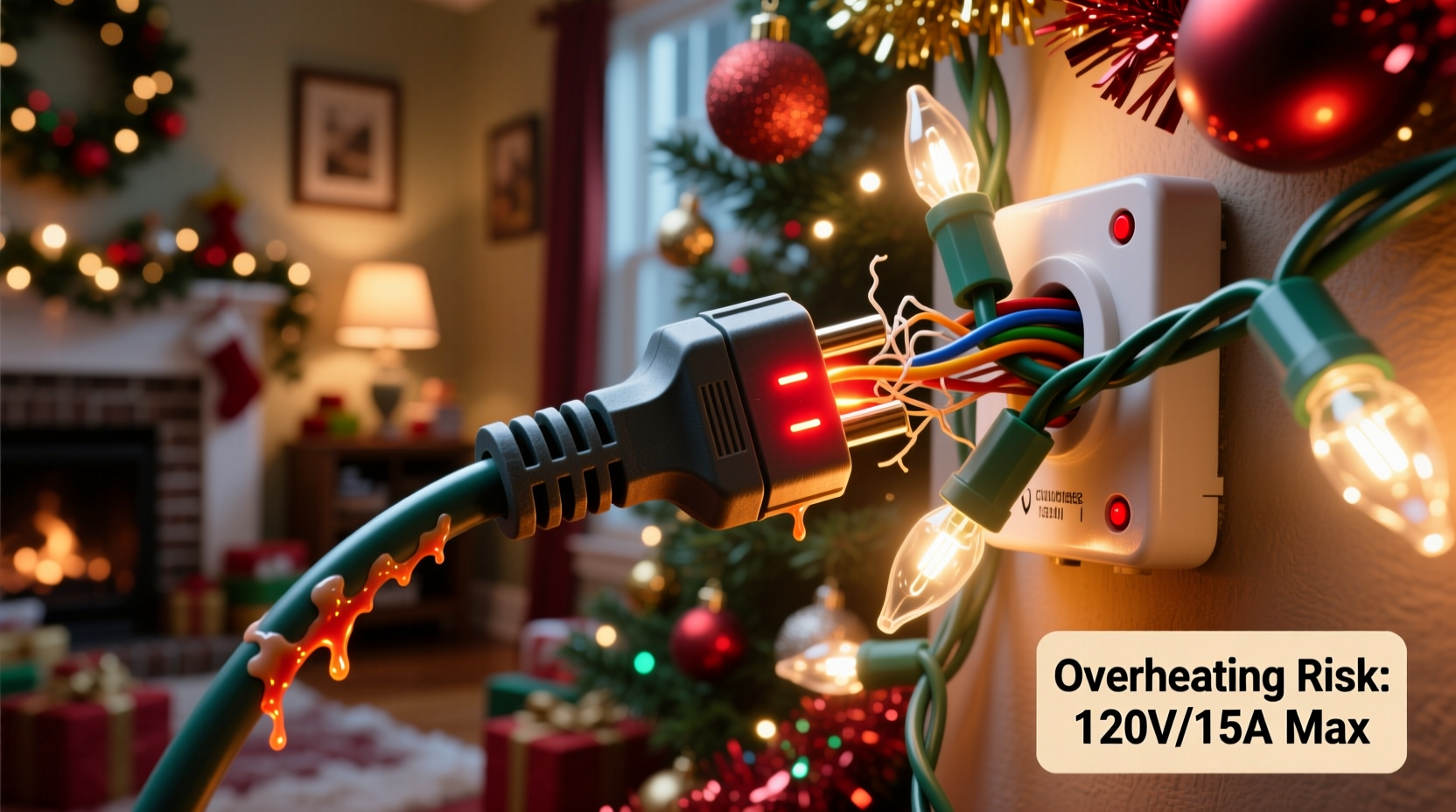 why does my extension cord get hot with christmas lights and how to fix it