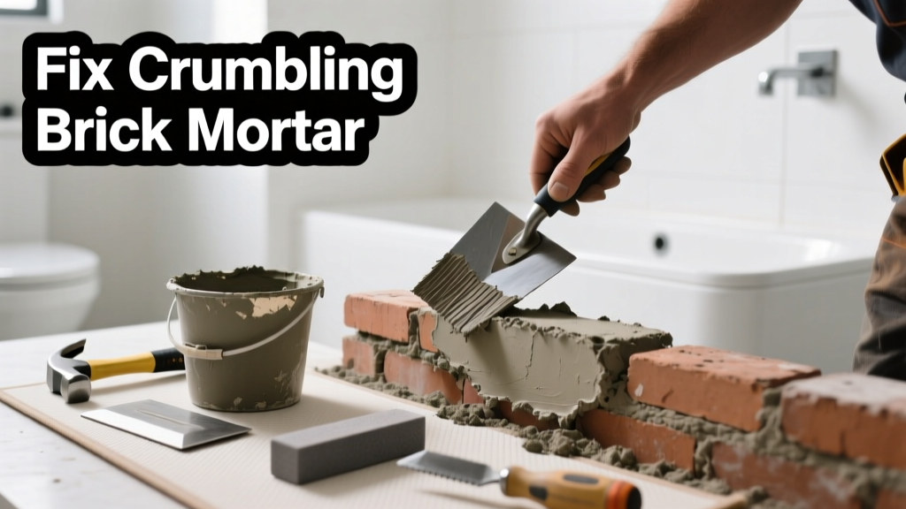 Fix Crumbling Brick Mortar in Your Bathroom