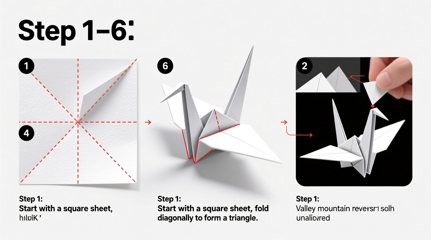 how to do origami bird