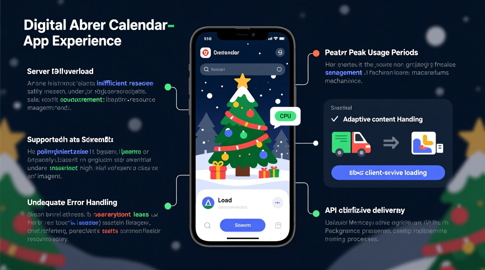why does my digital advent calendar app glitch during peak usage