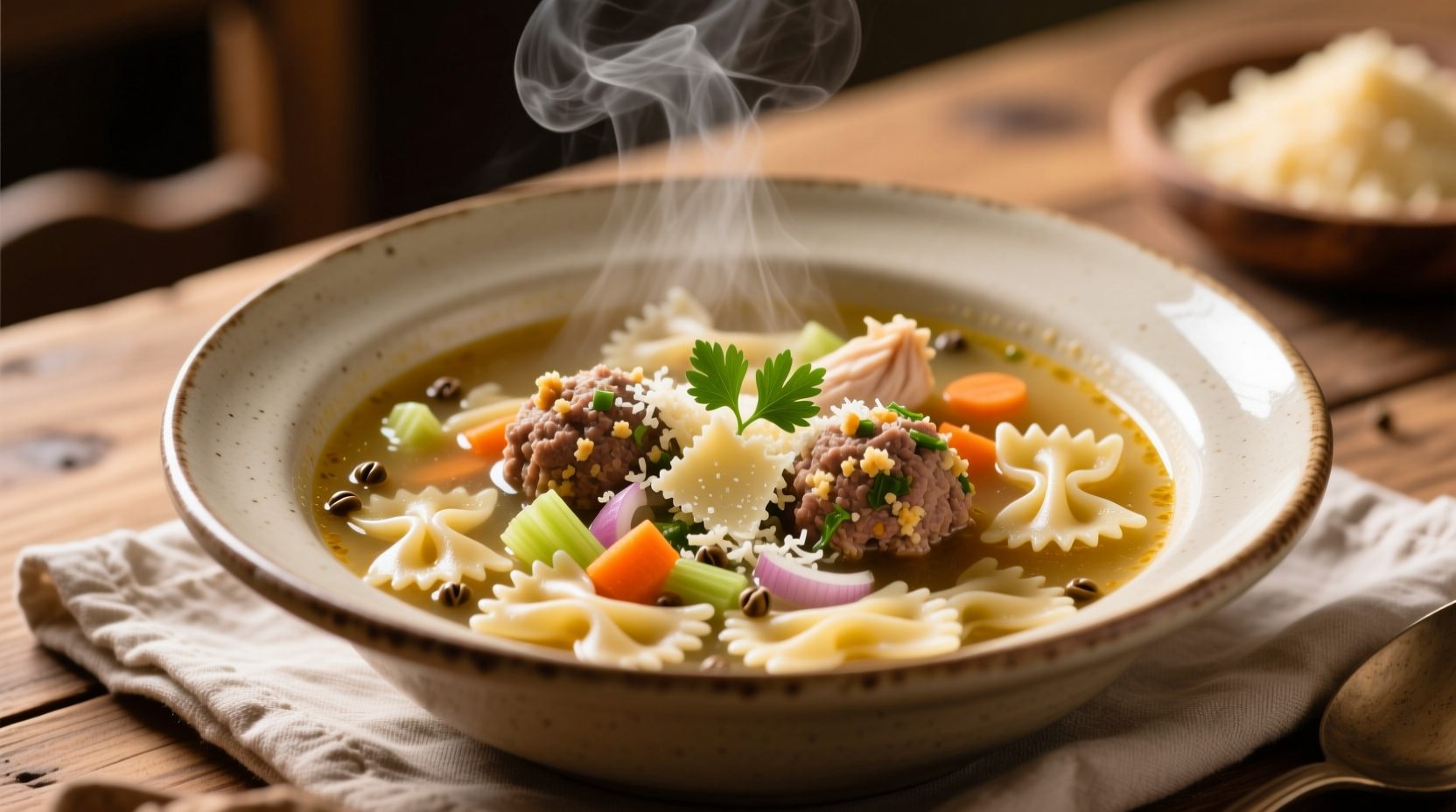 what is the pasta in italian wedding soup