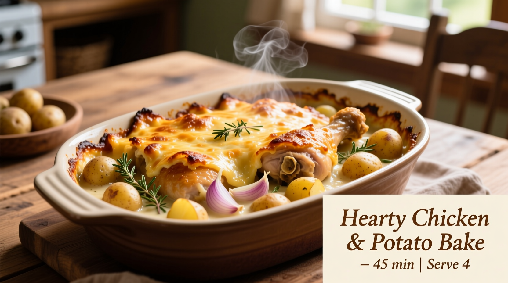 hearty chicken and potato bake recipe