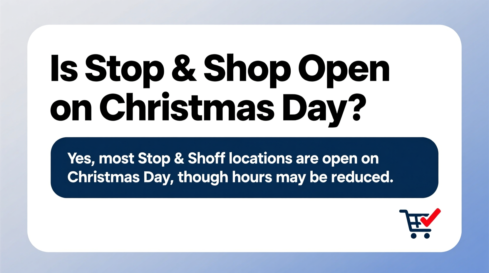 is stop and shop open on christmas day