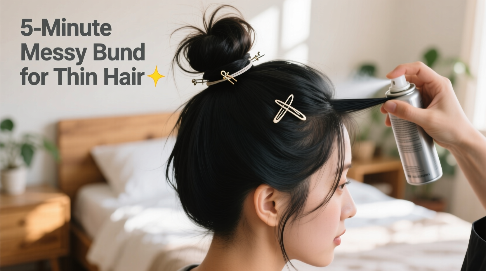 messy bun tutorials that actually stay up for thin hair types