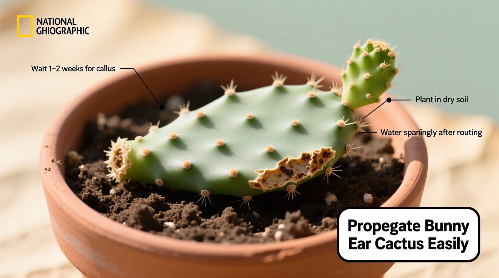 Propagate Bunny Ear Cactus in 3 Steps | TheHomeSprouts