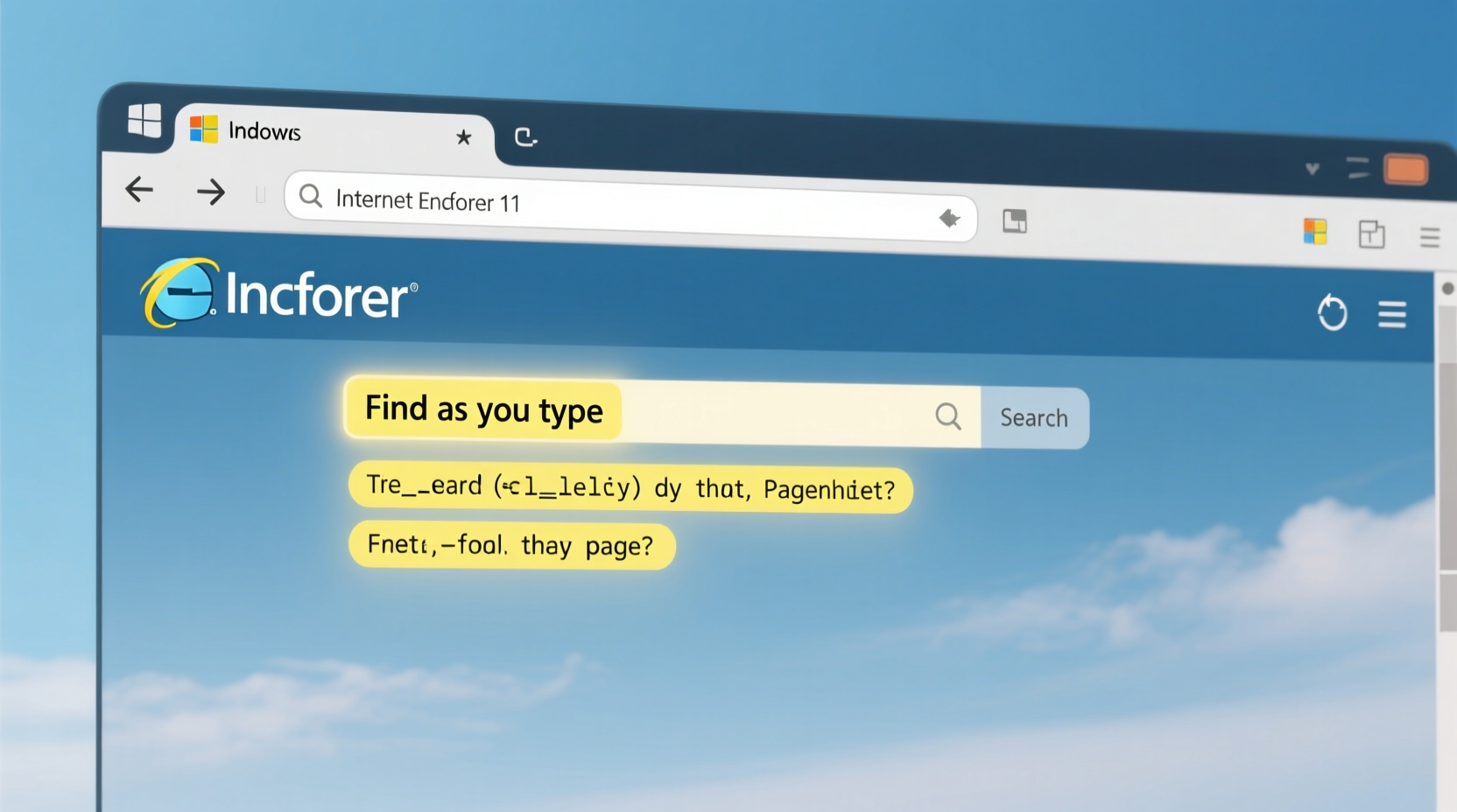 add find as you type search to internet explorer